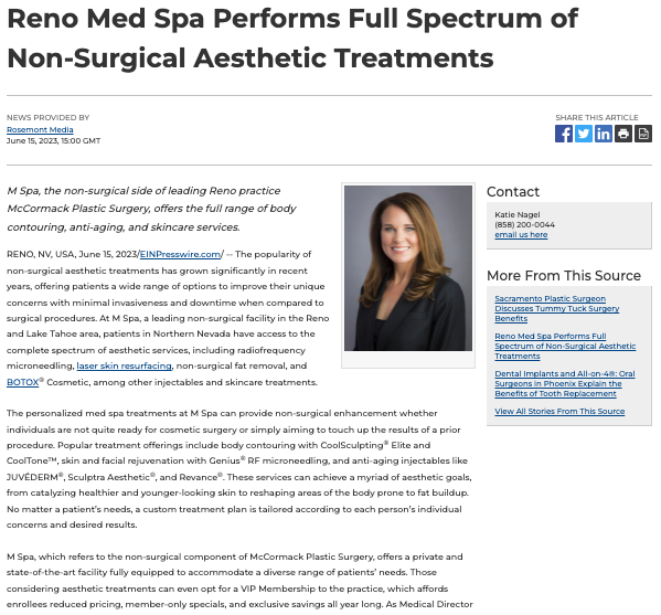 M Spa Offers Full Spectrum of Non-Surgical Aesthetic Treatments