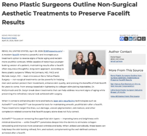 Reno Plastic Surgeons Discuss Non-Surgical Maintenance Treatments After a Facelift